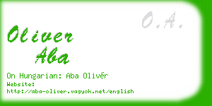 oliver aba business card